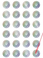 1,000 Rainbow TamperColorÂ® Tamper Evident Security Label Seal Sticker, Circle 0.625" (16mm).Demetalized Laser Customization. >Click on item details to customize it.