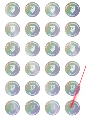 2,000 Rainbow TamperColorÂ® Tamper Evident Security Label Seal Sticker, Circle 0.625" (16mm).Demetalized Laser Customization. >Click on item details to customize it.