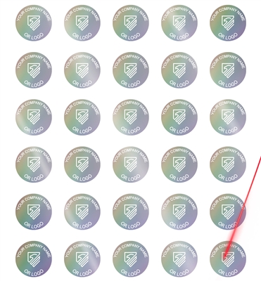2,000 Rainbow TamperColorÂ® Tamper Evident Security Label Seal Sticker, Circle 0.75" (19mm).Demetalized Laser Customization. >Click on item details to customize it.