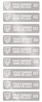 1,000 Silver Matte TamperGuard Tamper Evident Security Label Seal Sticker Non Residue, Rectangle 2" x 0.5" (51mm x 13mm). Demetalized Laser Customization. >Click on item details to customize it.