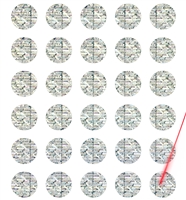1,000 Tamper Evident Holographic Bright Silver Security Round Label Seal Sticker, Round/ Circle 0.5" diameter (13mm). Demetalized Laser Customization. >Click on item details to customize it.