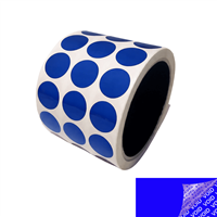 250 Blue TamperColorÂ® Tamper Evident Security Label Seal Sticker, Circle 0.75" (19mm).