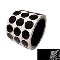 250 Black TamperColorÂ® Tamper Evident Security Label Seal Sticker, Circle 0.75" (19mm).