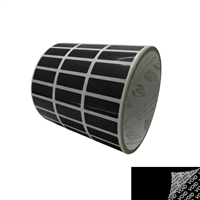 250 Black TamperColorÂ® Tamper Evident Security Label Seal Sticker, Rectangle 1"x 0.375" (25mm x 9mm).