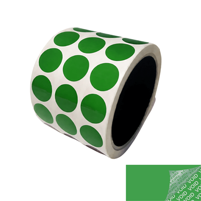 2,000 Green TamperColorÂ® Tamper Evident Security Label Seal Sticker, Circle 0.75" (19mm).