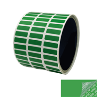 500 Green TamperColorÂ® Tamper Evident Security Label Seal Sticker, Rectangle 0.75" x 0.25" (19mm x 6mm).