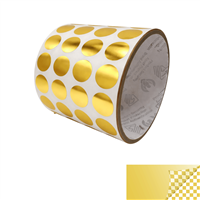 250 Gold Bright TamperVoidPro Metallic Tamper Evident Security Labels Seal Sticker, Round/ Circle 0.625" diameter (16mm).