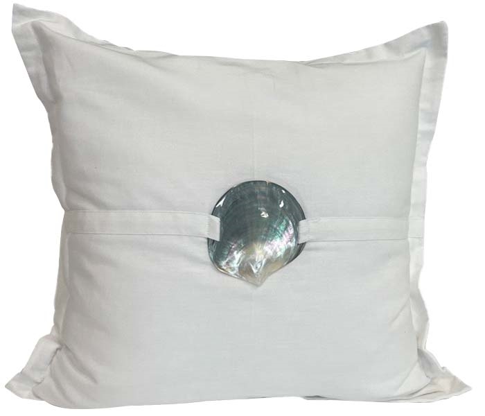 Tahiti Black Mother of Pearl Pillow - Twenty two by twenty two  inch