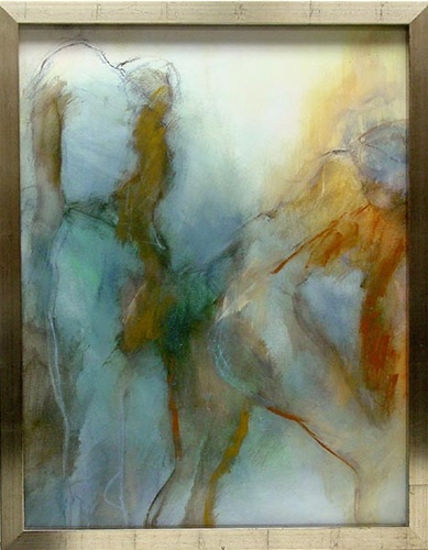 Beautiful multi colored work of art of a nude that makes any room the topic of conversation.