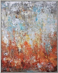 Autumn Rise Modern Art 43"W x 53"H with Silver Floating Frame available at Modern Home 2 Go