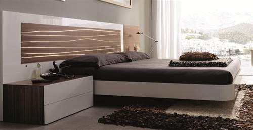 A stunning ultra-modern bed with light up backboard