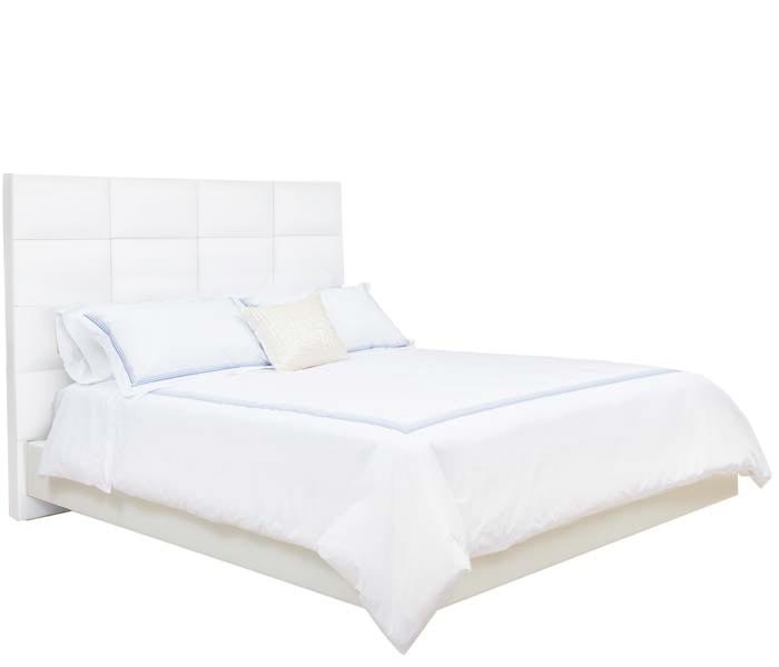 Palermo Modern Queen Bed in White Leatherette