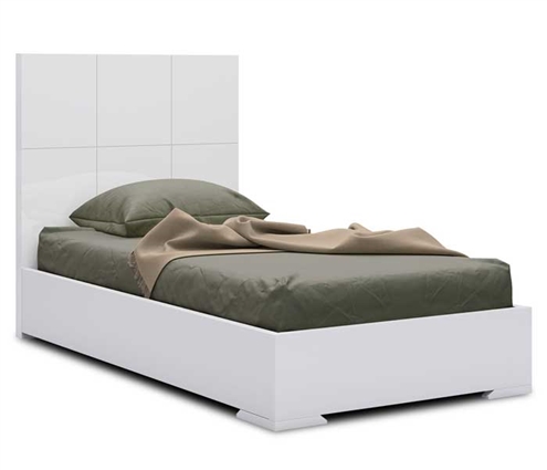 Hanna Twin White Lacquer bed
