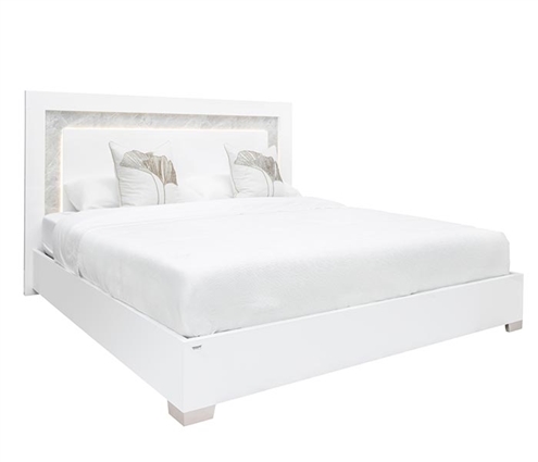 Modern Beds - Mara Queen Modern Italian Bed White - mh2g