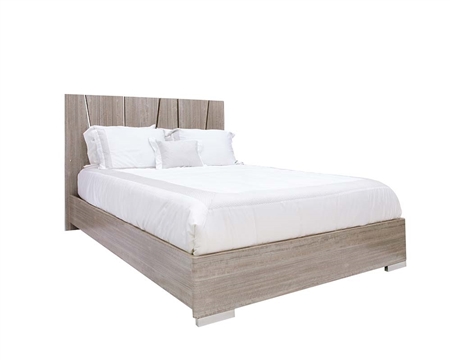 Silia Modern Queen Bed Beige Angley