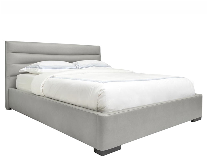 Stretti Grey Eco Leather Modern Bed