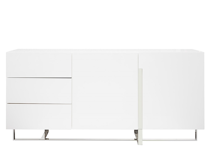 Lugo buffet in white lacquer available at MH2G