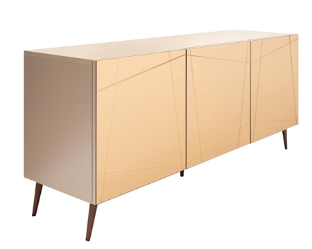 Iside Modern Buffet in Bronze Mirror seventy one inches wide by twenty inches deep by thirty one and a half inches heigh