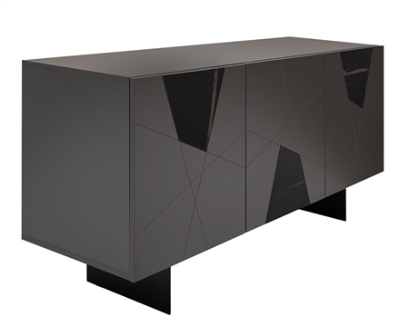 Adel Buffet in Anthracite finish with Sahara Noir inserts