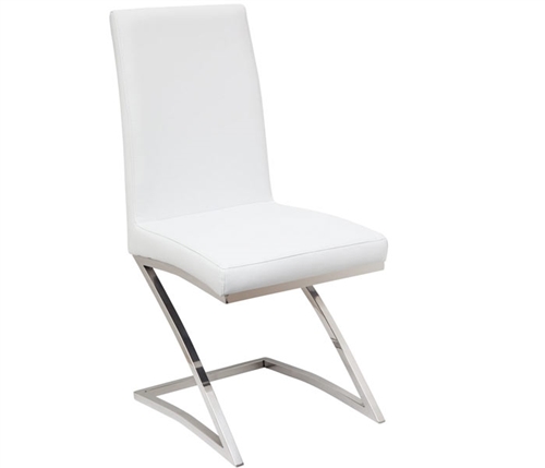 Turin Modern Dining Chair in White