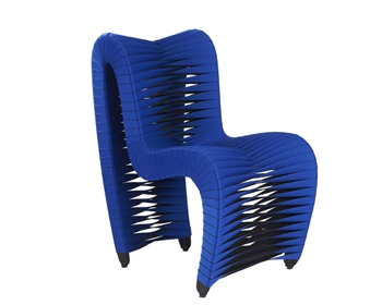 Seat Belt Modern Dining Chair BLUE/BLACK