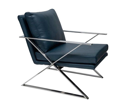 Chieti Modern Lounge Chair Blue