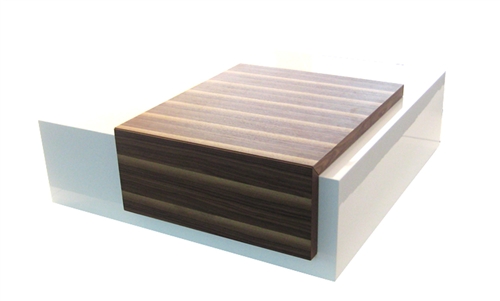 Ultra-modern sliding panel coffee table