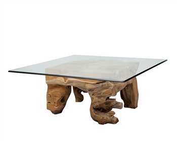 New Teak Root Modern Coffee Table Square