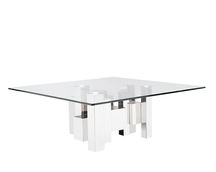 Sanremo Modern Square Coffee Table tempered Glass Top