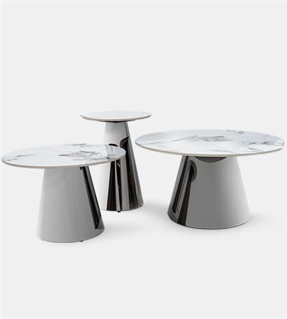 Vitali Black Gold Sintered Top Coffee Table Set
