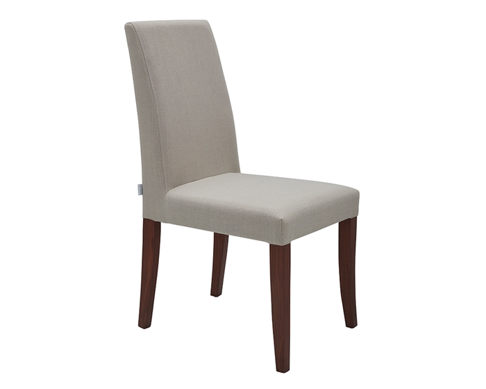 Canini Modern Dining Chair in Beige and Walnut available at MH2G Modern Furniture Showrooms in Miami and Fort Lauderdale