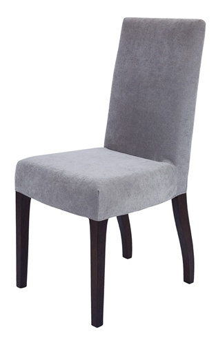 Granada Modern Dining Chairs In Light Grey Fabric Wengue Legs - SOLD AS IS - FINAL SALE - NO RETURN