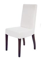 Granada Modern Dining Chairs In White Leatherette - Wengue Legs - SOLD AS IS - FINAL SALE - NO RETURN