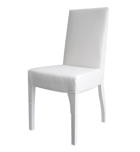 Granada Modern Dining Chairs In White Leatherette - White Legs - FINAL SALE - SOLD AS IS - NO RETURN