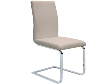 Matino Modern Dining Chair in Grey Leather