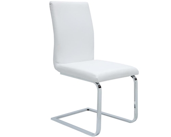 Matino Modern Dining Chair in White leather