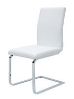 Matino Dining Chair in soft espresso or white leatherette will provide an elegant and comfortable solution to your dining set. Final Sale