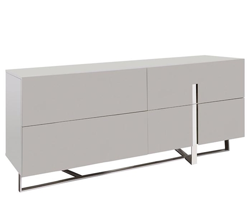 Lugo Modern Cabinet in Grey Lacquer