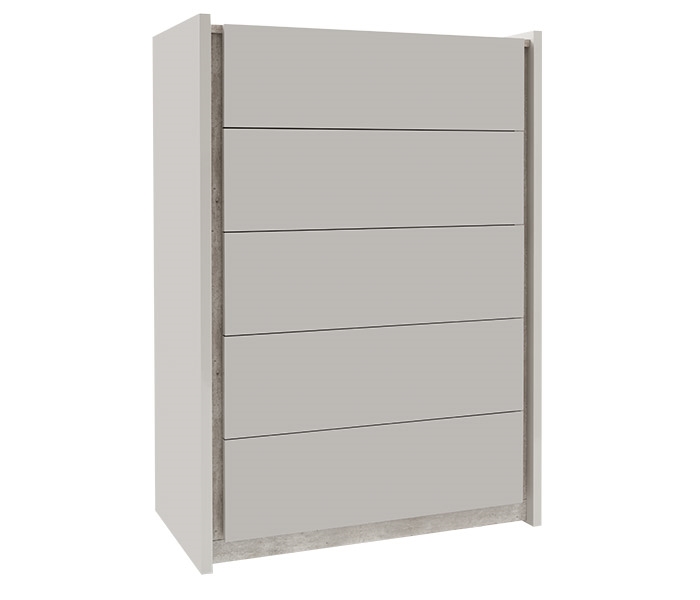 Ana Modern 5 DrawerCabinet CHEST in GREY