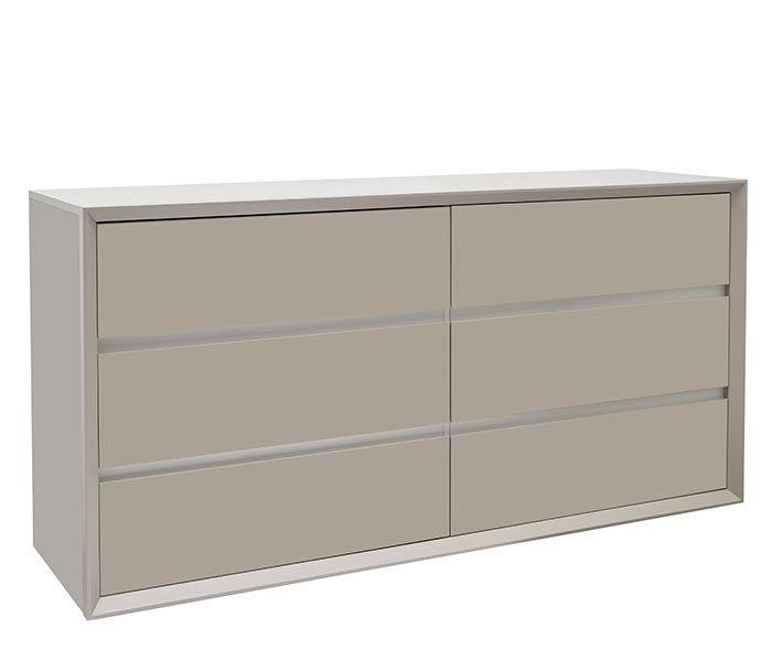 Modern Cabinets - Giulia Modern Dresser Taupe - mh2g