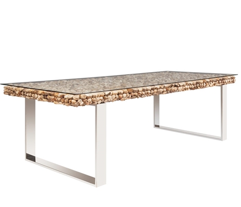 Osimo Modern Dining Table in Driftwood