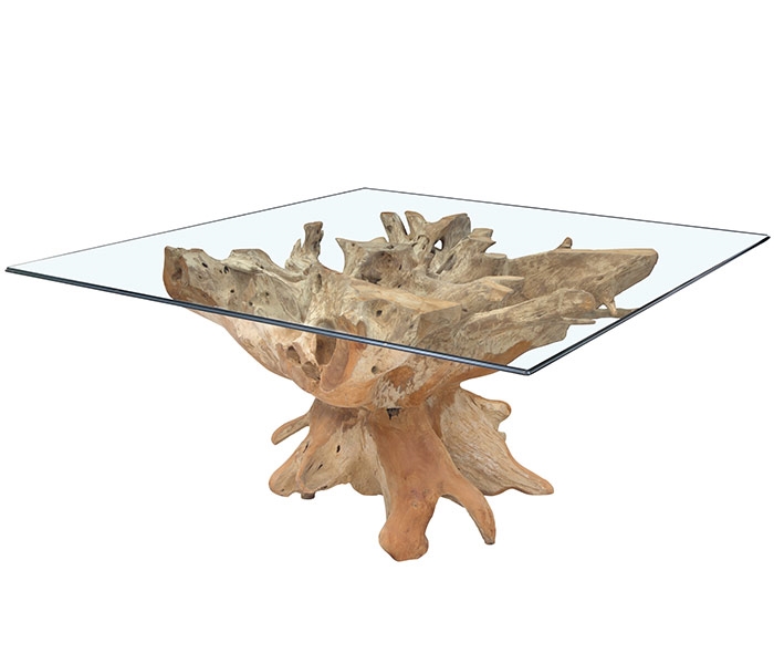 Teak Root Modern Dining Table Square