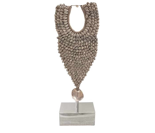 Allure Modern Shell Necklace with Stainless steel stand