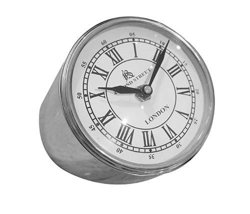 Clock Nickel Plated Modern Decor