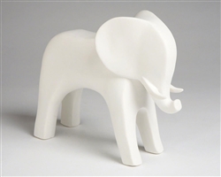 Elephant White Matte Modern Accessory