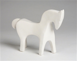 Horse White Matte Modern Accessory