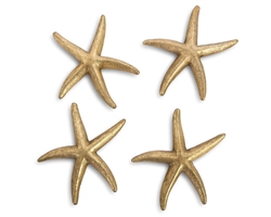 Starfish Gold Leaf, Set of 4, Small Available as special order