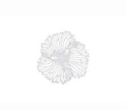 Dandelion Metal Flower modern Wall Art white Extra Small