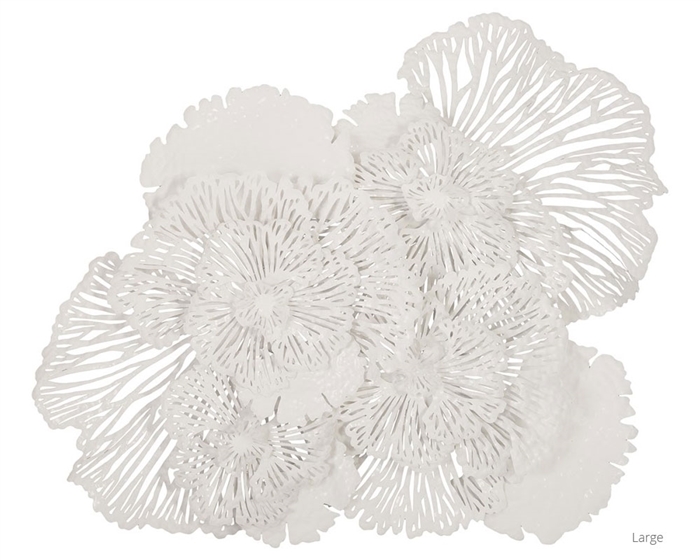 Dandelion Metal Flower modern white Wall Art