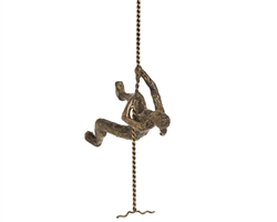 Climbing Woman-Wall Mounted Bronze